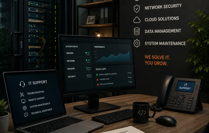 IT servis, notebook, sieťové prvky a NAS zálohovanie
