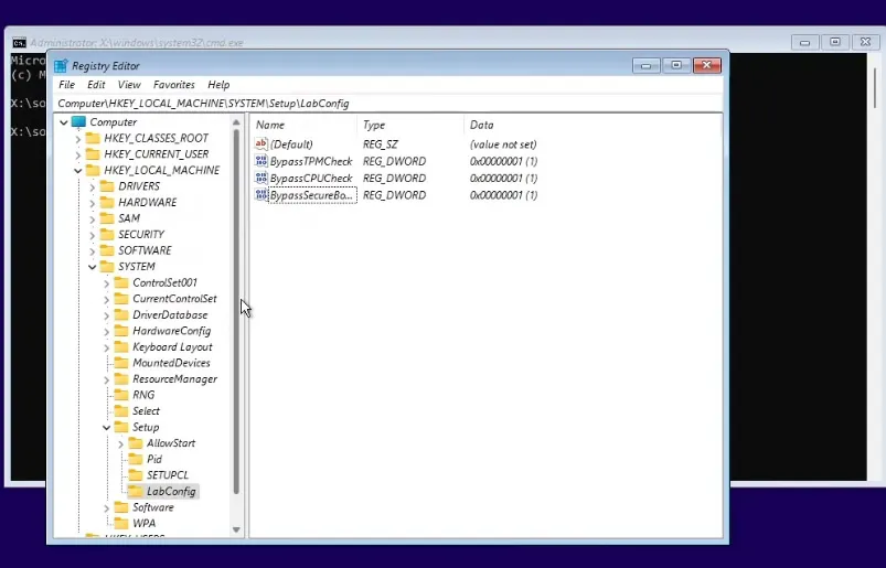 Bypass kľúče v registroch Windows