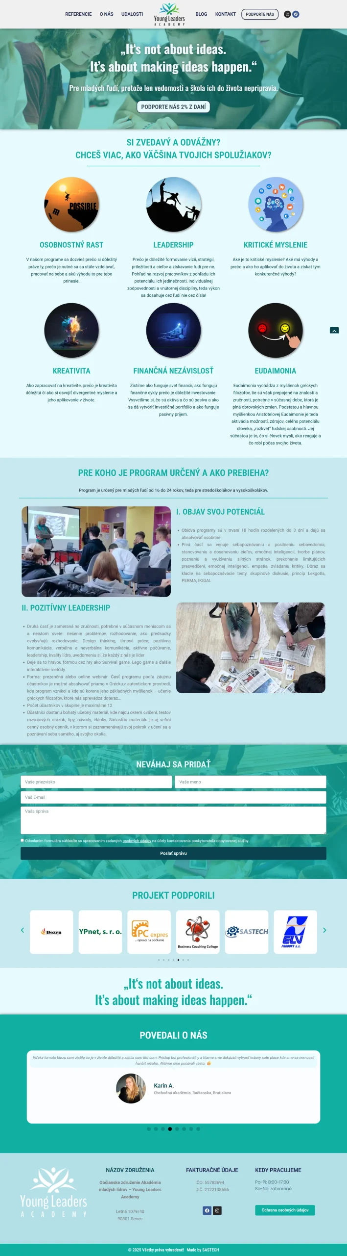 web youngleadersacademy.sk